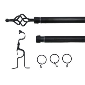 Curtain Rod Accessories Fancy European Style extendable curtain rod double