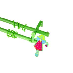 16-19mm extendable curtain rod set cute kids double curtain rods with curtain accessories
