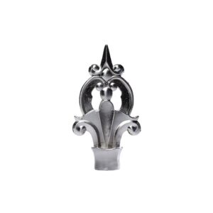Palace style curtain rod head, silver curtain track end finials