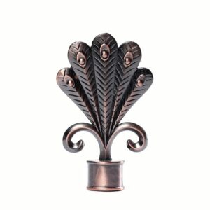 Aluminum Curtain Rods Finials Leaves Curtain Accessories For Curtain Pipe