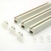 three rails high quality plastic pvc sliding curtain track curtain rails sliding for home decoration