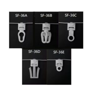 48mm 60mm 70mm 80mm pitch POM Material Window Shade Curtain Accessory Types White Runners for Pulley System