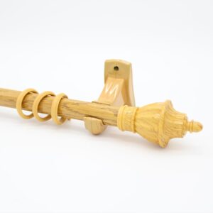 Chinese new style designable curtain pole luxury decor iron window curtain rods with plastic finials