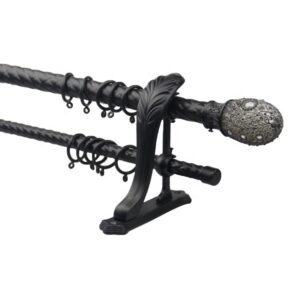 China supplier 19mm classical decorative double curtain rods window curtain rod