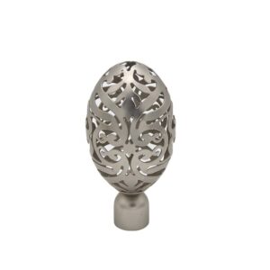 Hollow ellipsoid iron curtain rod end finials, metal curtain head, curtain finials
