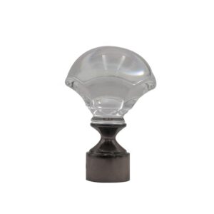 25/28mm extendable double curtain rod sets crystal curtain finials for curtain pipe tube accessories