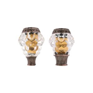 new design glass crystal curtain finials for double curtain rods curtain accessories