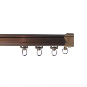 High quality wooden color thin curtain aluminum rail flexible curtain rail curtain track